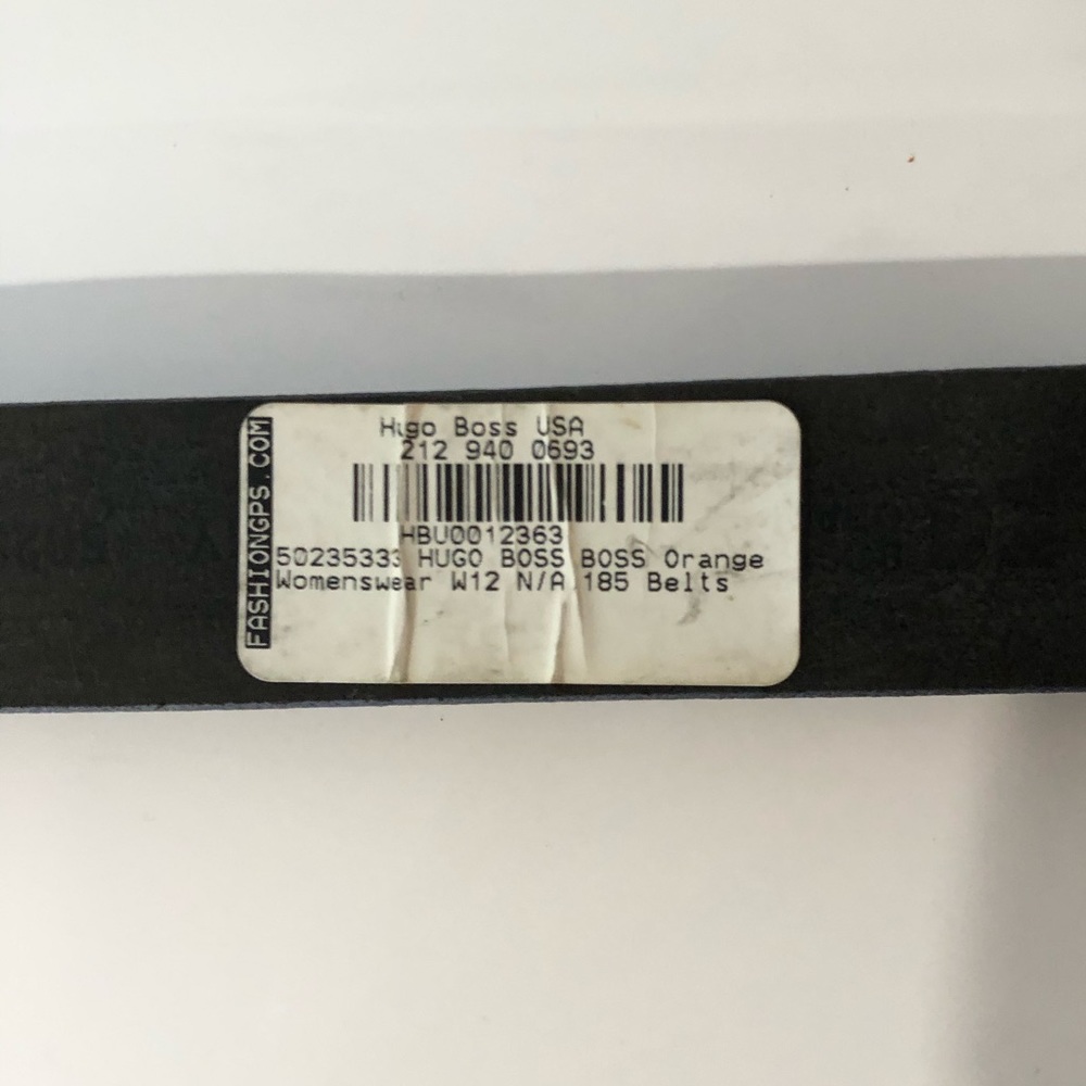 NWT Hugo Boss Orange Gunmetal Baroque Buckle belt - Picture 7 of 10
